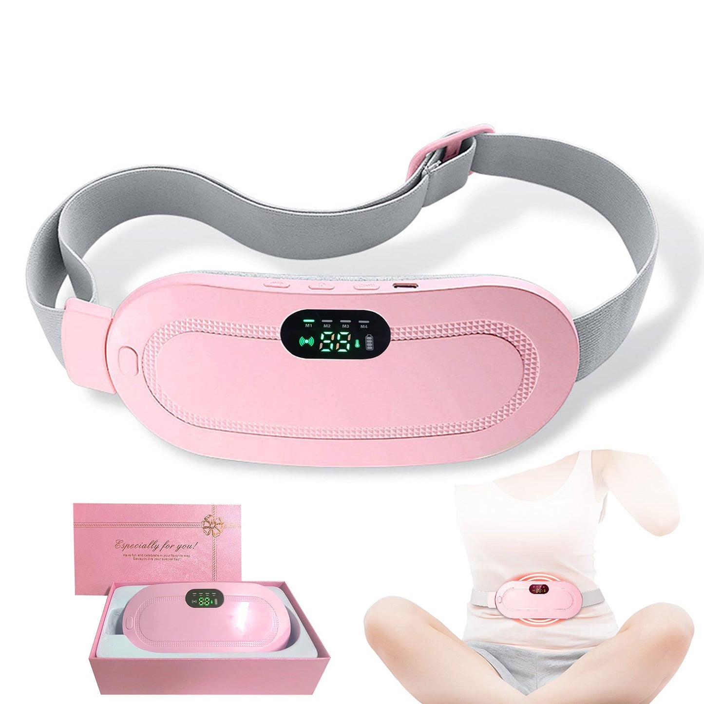 Period Cramp Relief Belt | Portable Menstrual Heating Pad