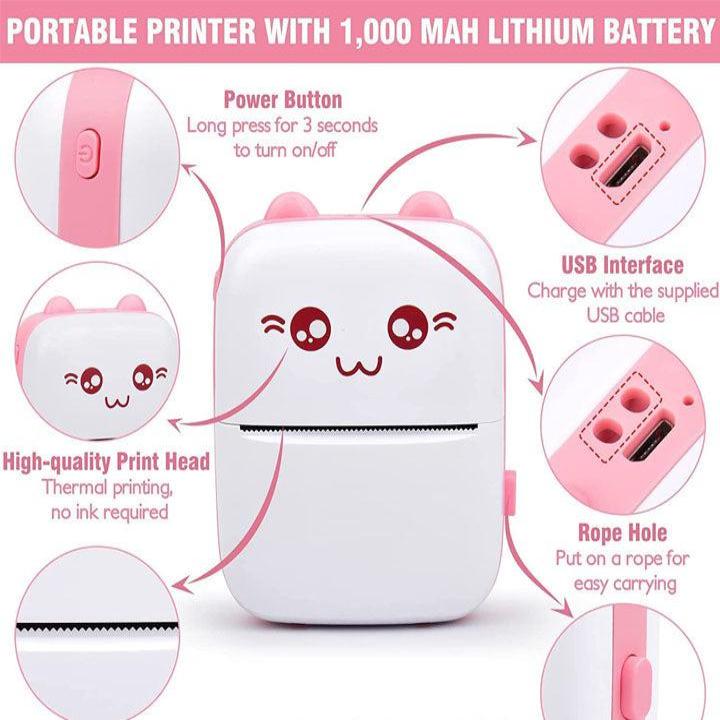 Portable Mini Pocket Printer | Bluetooth Thermal Mini Printer