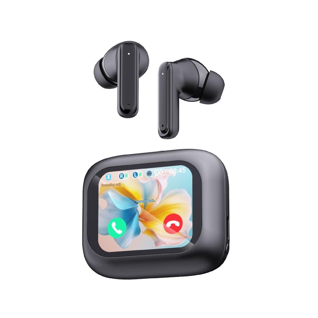 Active Noise Cancelling Smart Touch Screen Wireless Earbuds